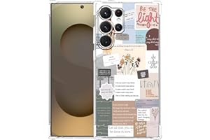 Hsondcn Case for Samsung Galaxy S25 Ultra with Christian Design,Christ Jesus Quotes Verse Collage Pattern,Trendy Soft TPU Phone Cover Bumper(S25U,Bible)