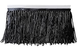 KKSACCCN Beaded Fringe Trim,Ribbon Tassel Fringe Trim 4 Inch Wide 1 Yards Long for Crafts DIY Dress Clothes Decoration (Black)
