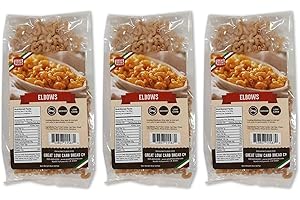 GREAT LOW CARB BREAD COMPANY CO. Low Carb Pasta, Keto Pasta, Great Low Carb Bread Company ,7g Net Carbs, 12g of Protein, Non GMO, (Elbow, 3 Pack)