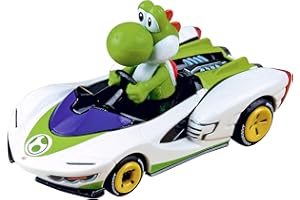 Carrera 64183 Mario Kart P-Wing Yoshi 1:43 Scale Analog Slot Car Racing Vehicle GO Slot Car Toy Race Track Sets