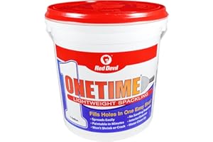 Red Devil ONETIME Lightweight Spackling Compound, Drywall Spackle for Wall Repair, Bulk Dry Wall Compound for Large Hole Repa