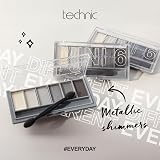 Technic Smokey Eyeshadow Palette 6 Grey Shades Matte & Shimmer 7.2g view 2