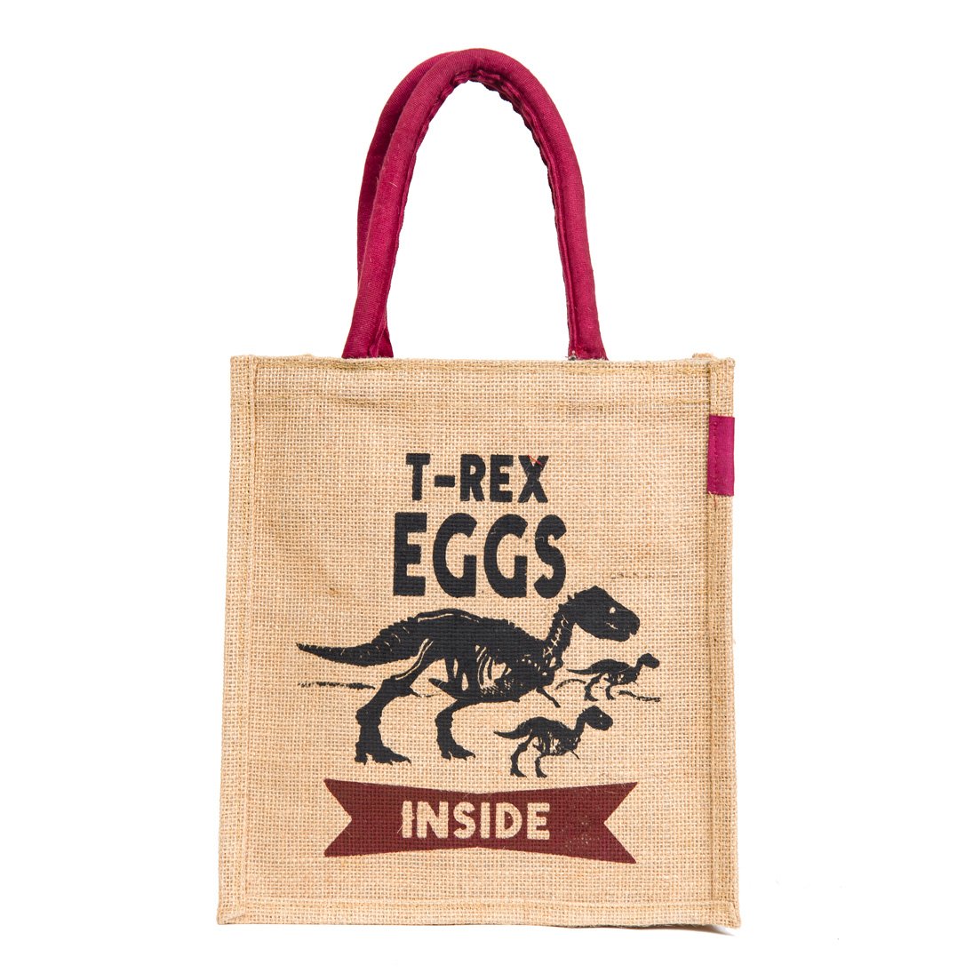 h&b unisex jute waterproof multipurpose bag with zip (maroon)