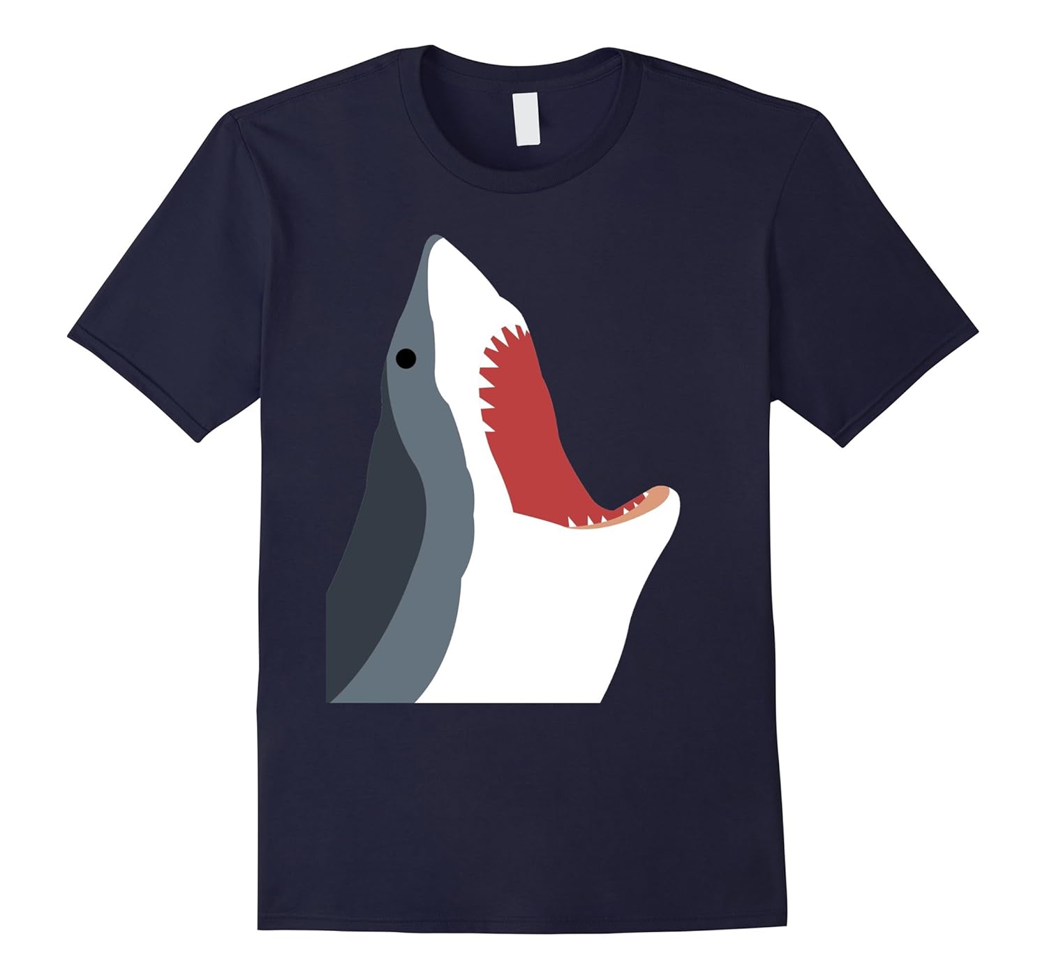 Big Shark Ocean Animal Open Mouth Teeth Cool Graphic T-Shirt-ANZ