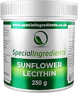 SPECIAL INGREDIENTS Sunflower Lecithin Powder 250g Vegan Non-GMO Gluten Free