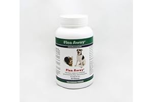 Flea Away All Natural Supplement for Fleas, Ticks, and Mosquitos Prevention for Dogs and Cats, 100 Chewable Treat Tablets, Single