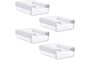 ITYLIFE CITYLIFE Citylife 4 Packs Self-Adhesive Under Desk Drawer Slide Out Organizers and Accessories for Office, Classroom, Home