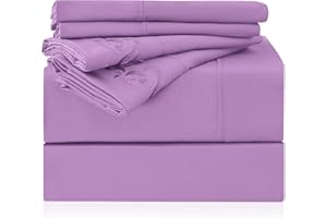 LONAVA Twin Size Sheet Set - 4 Piece Hotel Luxury Wrinkle-Free Microfiber Sheet, Oeko-TEX Certified, Breathable & Elastic, 16" Deep Pockets, Violet Purple