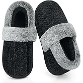 ATHMILE House Slippers for Women Memory Foam Closed Back House Shoes Outdoor Indoor Bedroom Slippers Chenille Knit Fleece Fuzzy Comfy Cozy