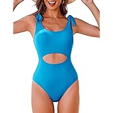 AI'MAGE One Piece Swimsuit Women 2025 Tummy Control Bathing Suits Cutout Scoop Neck Swimwear Push Up Swim Suit