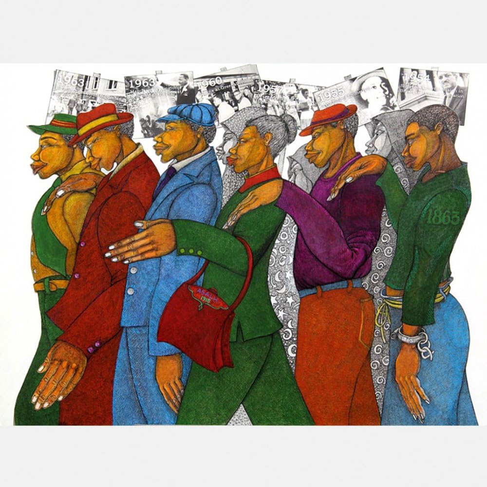 Amaze Art Gallery Marching in The Spirit by Charles Bibbs - Limited Edition Print