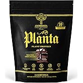 Ambrosia Planta - Premium Plant-Based Protein | Vegan & Keto Friendly | Gourmet Flavors with No Bloating or Stomach Upset | No Added Sugar | 14 Servings | (Melted Chocolate)