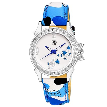 Swadesi Stuff Luxury Fashion Blue Color Analogue White Dial Women's & Girl's Watch