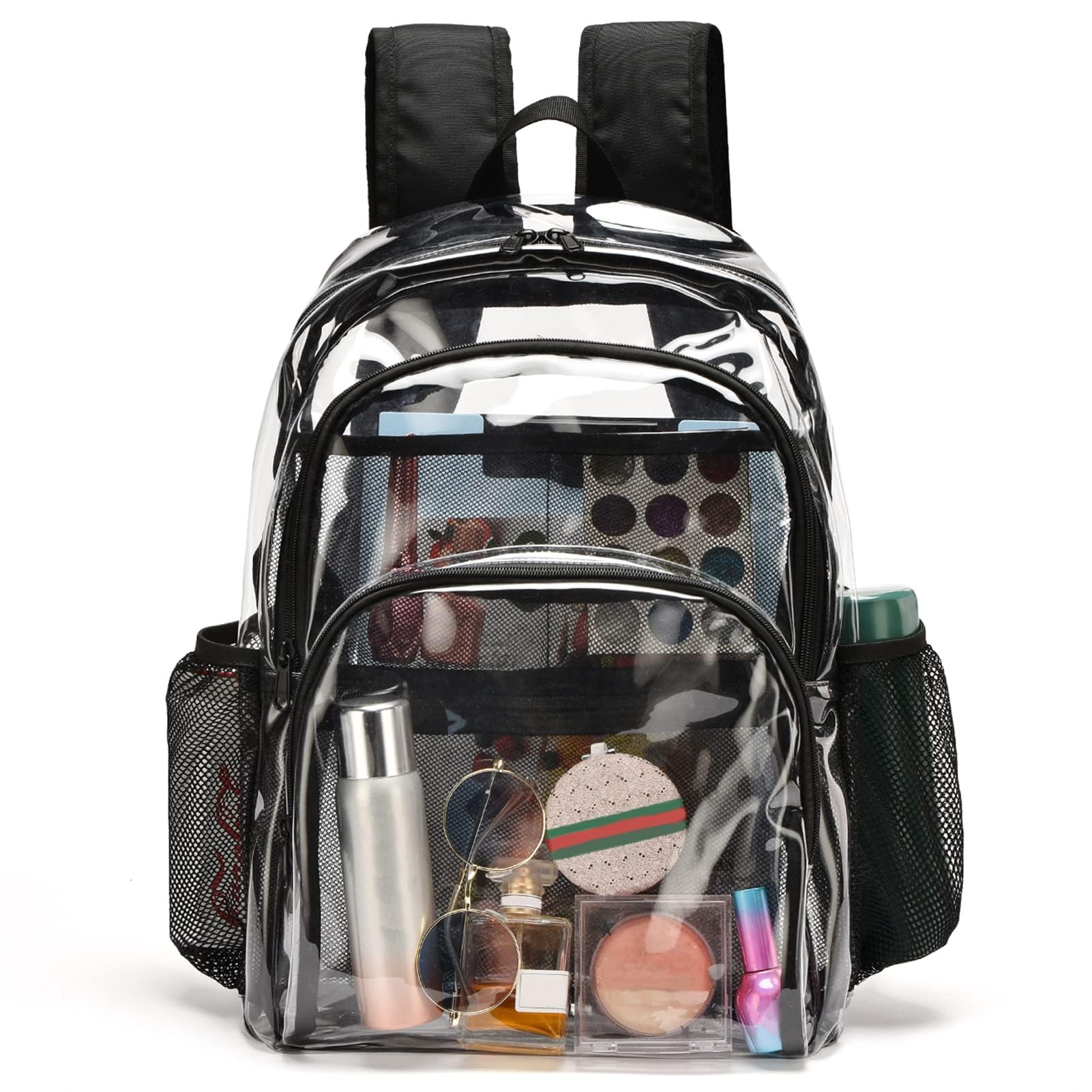 Clear Backpack, Clear Bag Stadium Large See Through Bookbag Heavy Duty PVC Transparent Backpacks for School