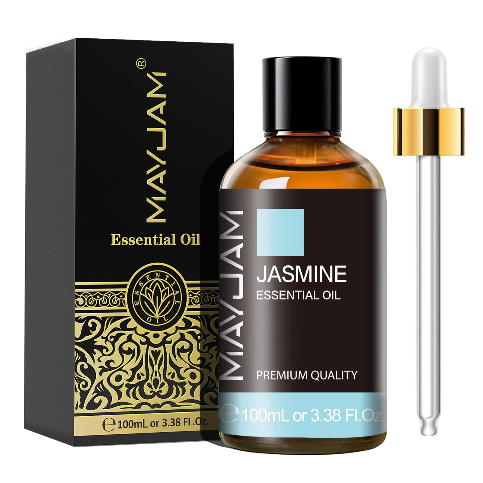 MAYJAM Jasmine Essential Oils 100ML, Jasmine Oil for Diffuser, Humidifier, DIY, Home, Office