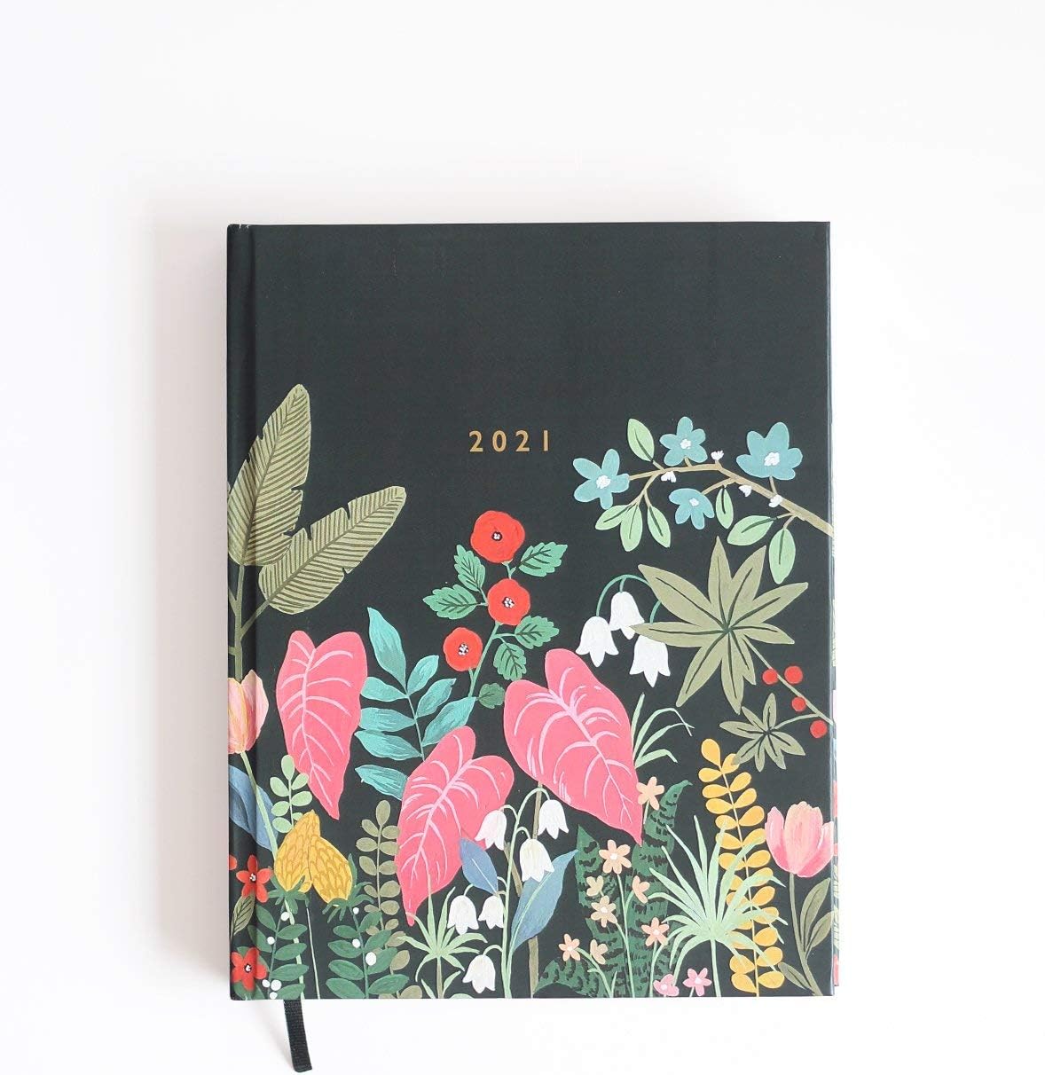 HAPPYWAGON The Ink Bucket 2020 Beach Stripes Planner Diary with Fresh Botanical Illustrations and Motivational Quotes, Vision Board, Thoughtful Prompts, Habit, Goal Tracker (H x W: 20 x 16 cm)