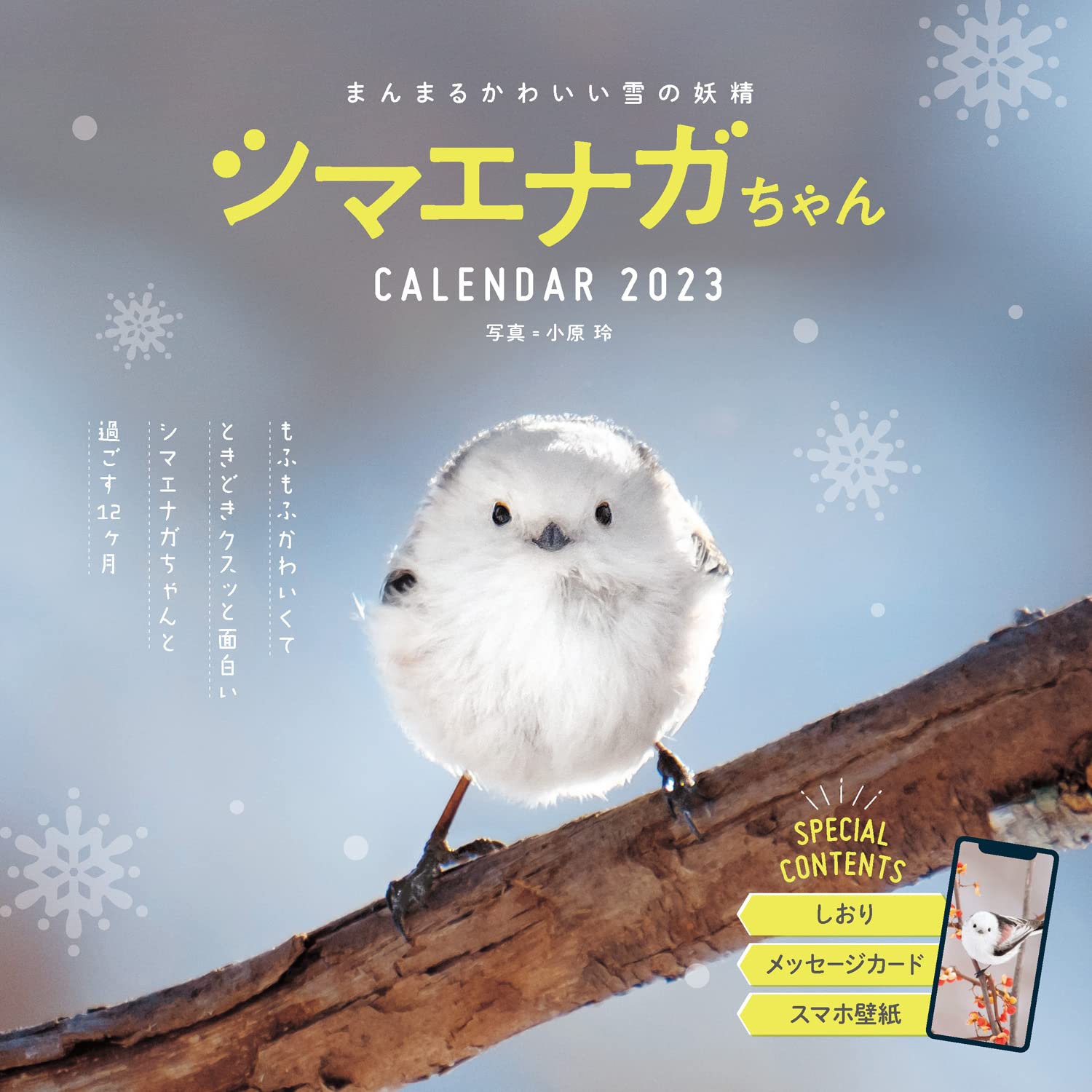Amazon Co Jp 購入者限定特典あり まんまるかわいい雪の妖精 シマエナガちゃん Calendar 23 かわいいシマエナガちゃんのスマホ壁紙 データ配信 インプレスカレンダー23 小原玲 文房具 オフィス用品