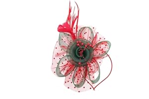 Bubbmi Lady Flower Fascinators Hats with Headband and Clips