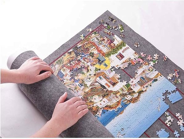 IMBM Lana Manta Puzzle Puzzle Mat Almacenamiento Profesional Manta Gris 5000 Piezas 160 * 110cm: Amazon.es: Hogar