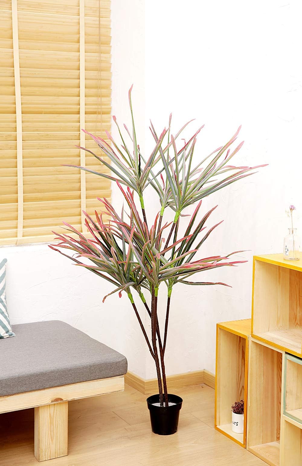 Simulation Yucca Cane Plant - 5 feet Artificial Adam's Needle Tree,Fake Greenery Plants Decor House Office