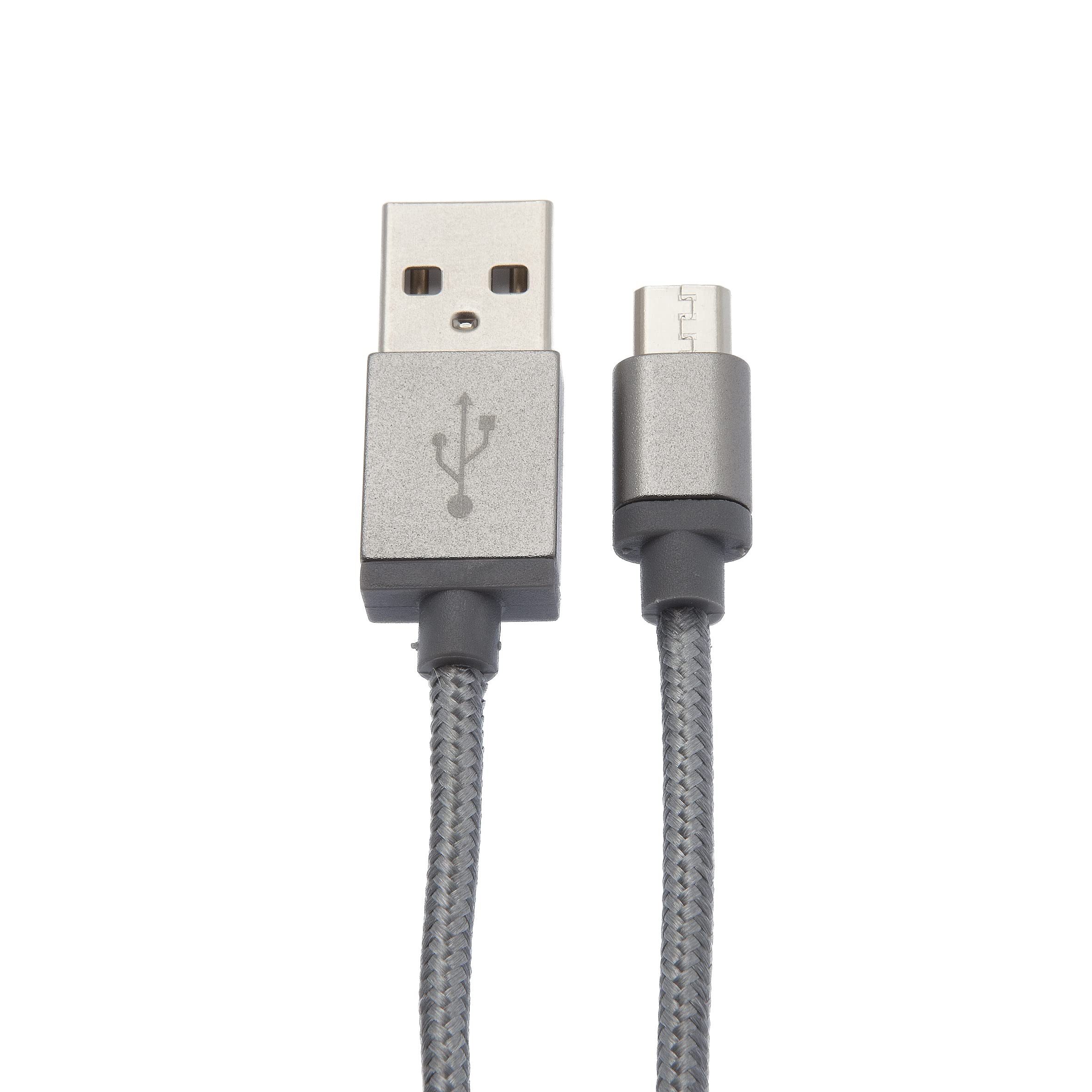 APM 570345 USB 2.0 Cable USB A/Micro USB Male/Male Nylon 1 m Sideral Grey