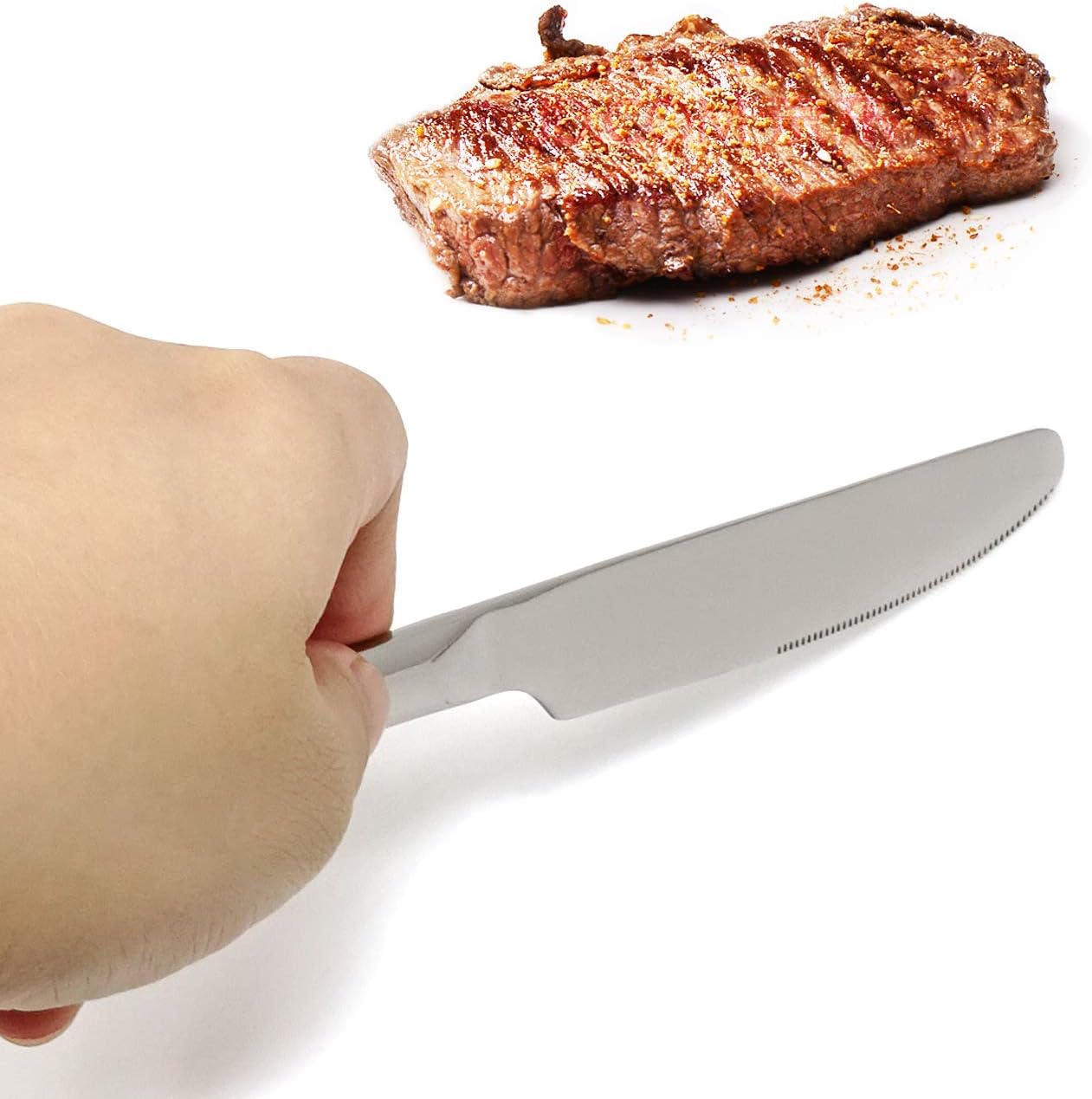 Honbay 4PCS Stainless Steel Dinner Knives for Home and Restaurant: Kitchen & Dining