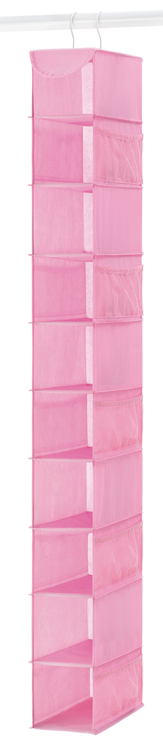 Whitmor 10-Shelf Closet Organizer, Pink