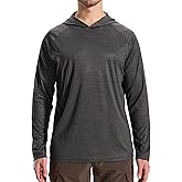 LOOGU Men's UPF 50+ Sun Protection Hoodie Shirt Long Sleeve Lightweight, Rash Guard SPF T-Shirts for Fishing Hiking