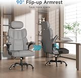 naspaluro Executive Office Chair High Back Grey Fabric with Tilt Spring-Packed view 6