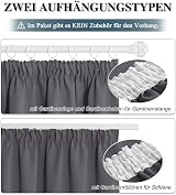 PONY DANCE Thermal Blackout Curtain 2 Panels 140x245 cm Black view 6