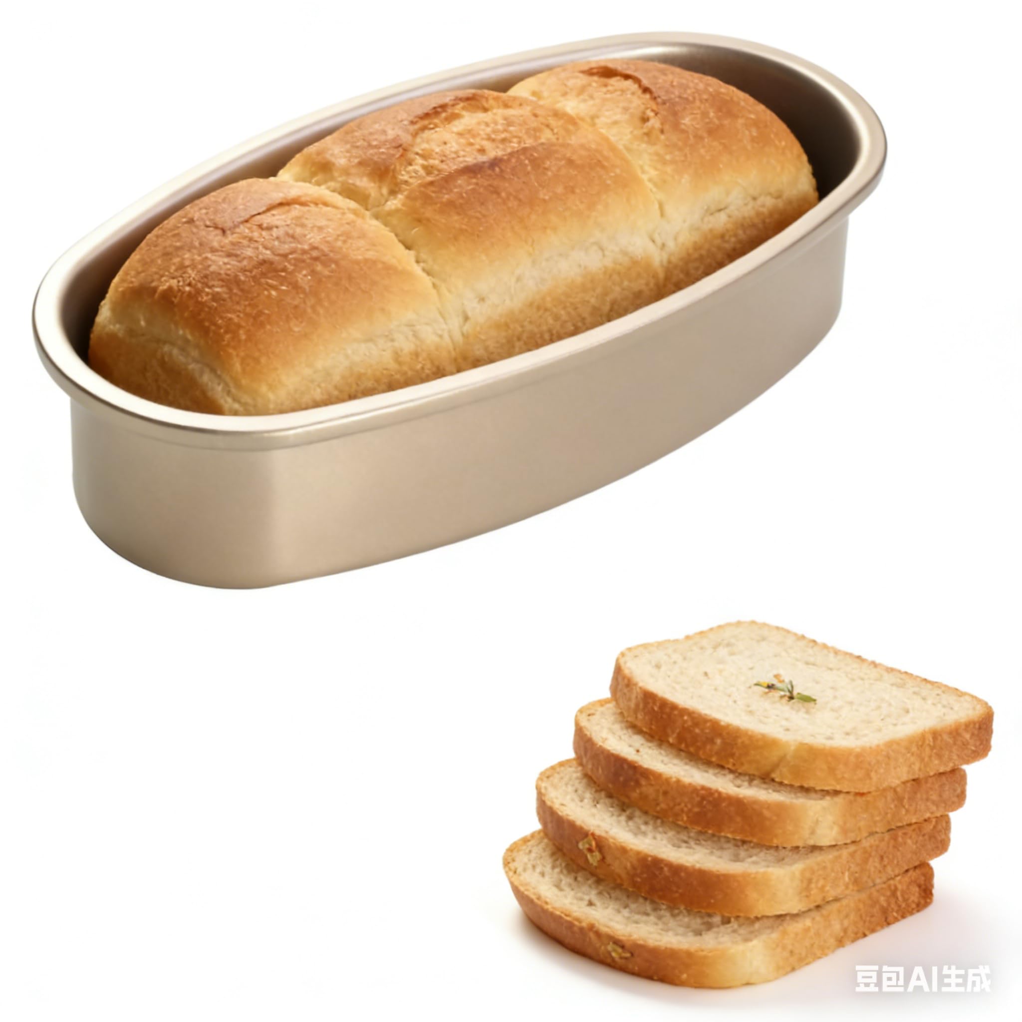 Tissting Cheese Cake Pan Oval Shaped 9 Inch Gold Non Stick Carbon Steel Cheesecake Tin Bread Baking Mould Loaf Pan for Oven and Instant Pot