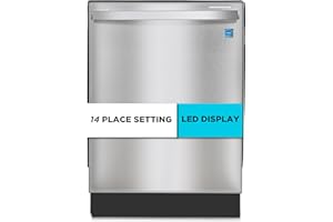 BLACK+DECKER 24" Designer Series Built-In Dishwasher, 14-Place Setting Capacity with Stainless Steel Tub, Dish Washer with 6 Wash Programs, Low Noise, ENERGY STAR Certified, BDW500MHS