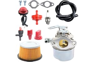 POSEAGLE 640084 Carburetor with 30727 Air Cleaner Replaces Tecumseh 632107, 632107A, 640084, 640084A, 640084B, 640299 for Tecumseh HSSK50, HSSK55, HS50, LH195SP, LH195SA Engines