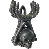 ZASEUCI Gothic Candle Holder & Ring Holder Hand, Skeleton Hand Resin Decor | Skeleton Hand Holder for Candles, Rings and Bracelets in Gothic Style
