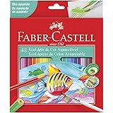 Lápis de Cor Aquarelável, Faber-Castell, EcoLápis, 120248G, 48 Cores