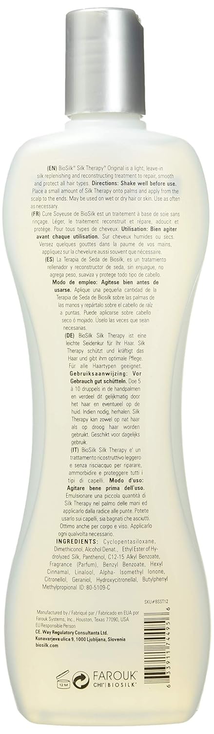Biosilk Silk Therapy Original Cure, 12 oz : Hair Styling Serums : Beauty