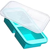 Souper Cubes 2 Cup Silicone Freezer Molds With Lids - Easy Meal Prep Container - Silicone Freezer Trays With Lid for Food, St