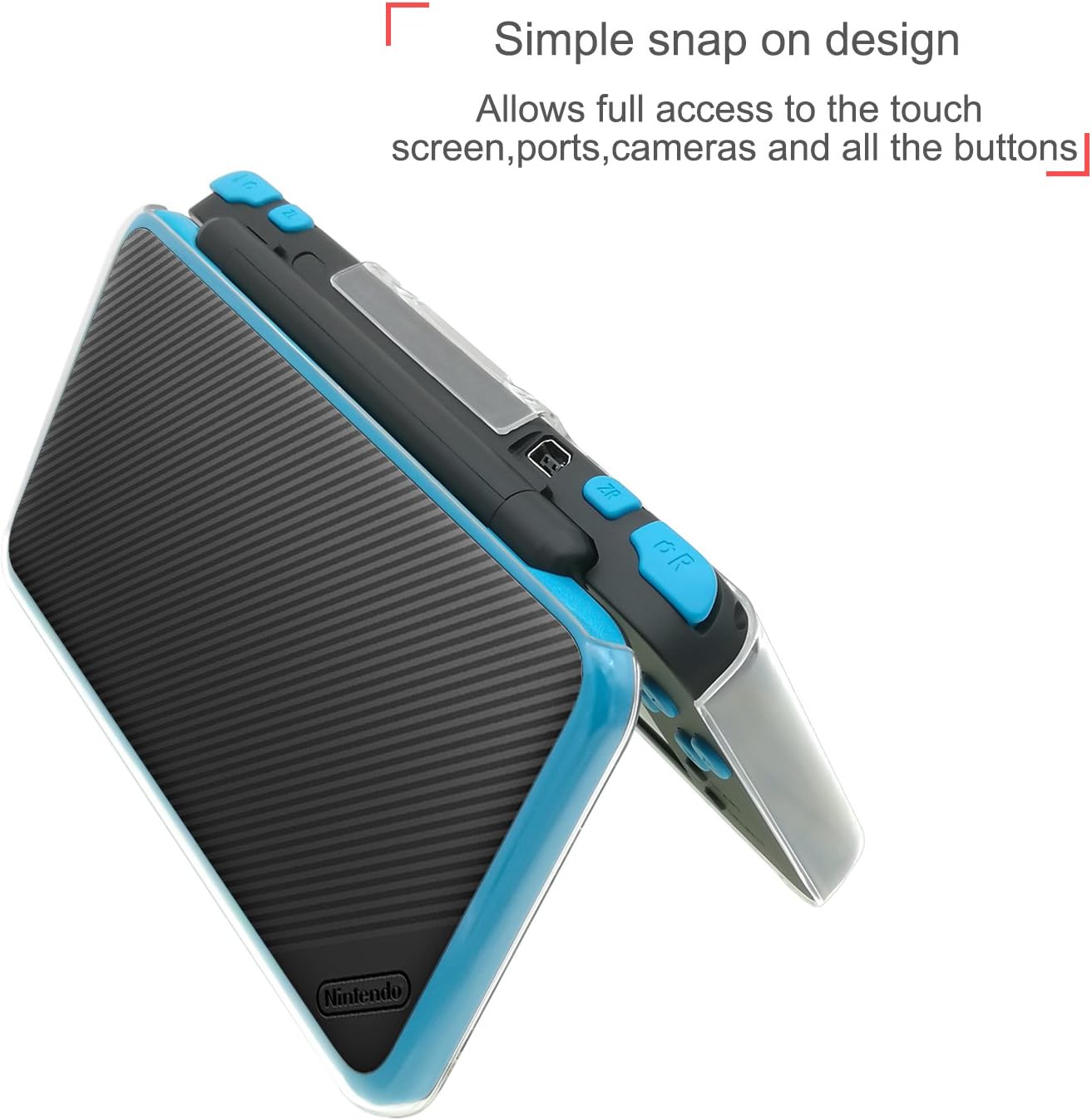 Cover Case for New Nintendo 2DS XL,Crystal Clear Case for New Nintendo 2DS XL: Electronics