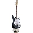 Broadway Gifts Black Electric Guitar Miniature Replica W/Case Musical Music Instrument Decor Gift