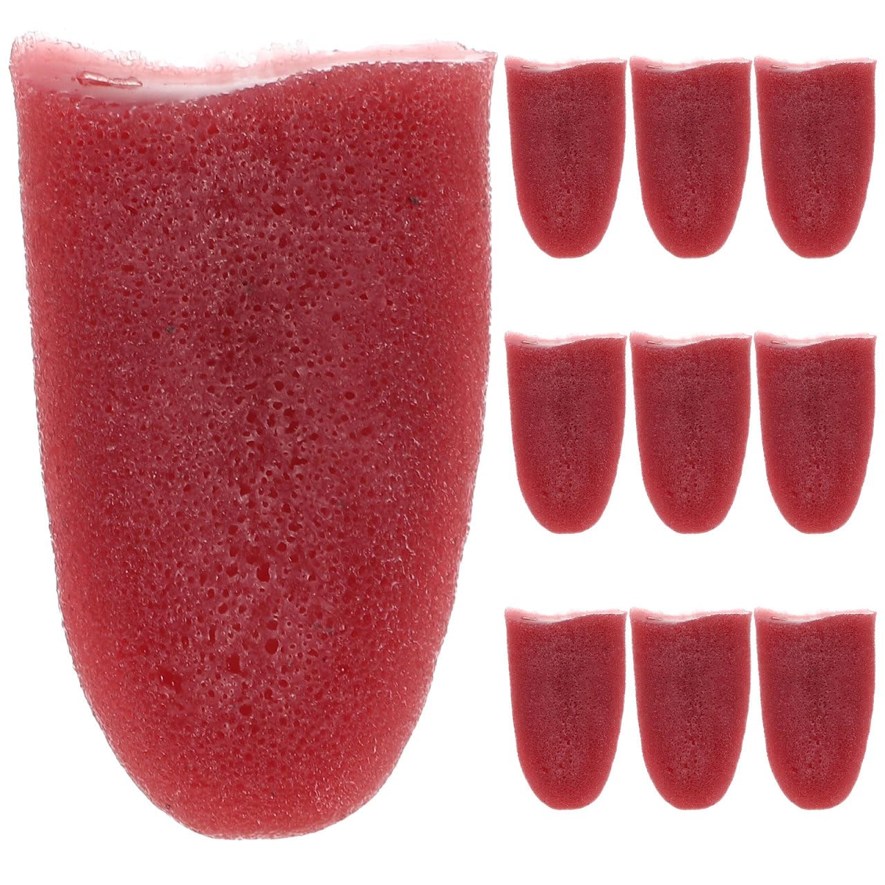 Balacoo 10 Pieces Halloween Realistic Fake Tongue Tricks: Stretchy Artificial Tongue Prop, Horrific Magicians Props, Halloween Jokes Prank Toys