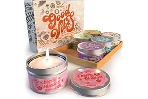 Bekind Good Vibes 6 Scented Candles Set - Scented Candles for Home, Relaxing Stress Relief, Aromatherapy - Natural Soy Wax and Fragrance - Gifts for Women, Mom, Best Friend, Wife, Birthday