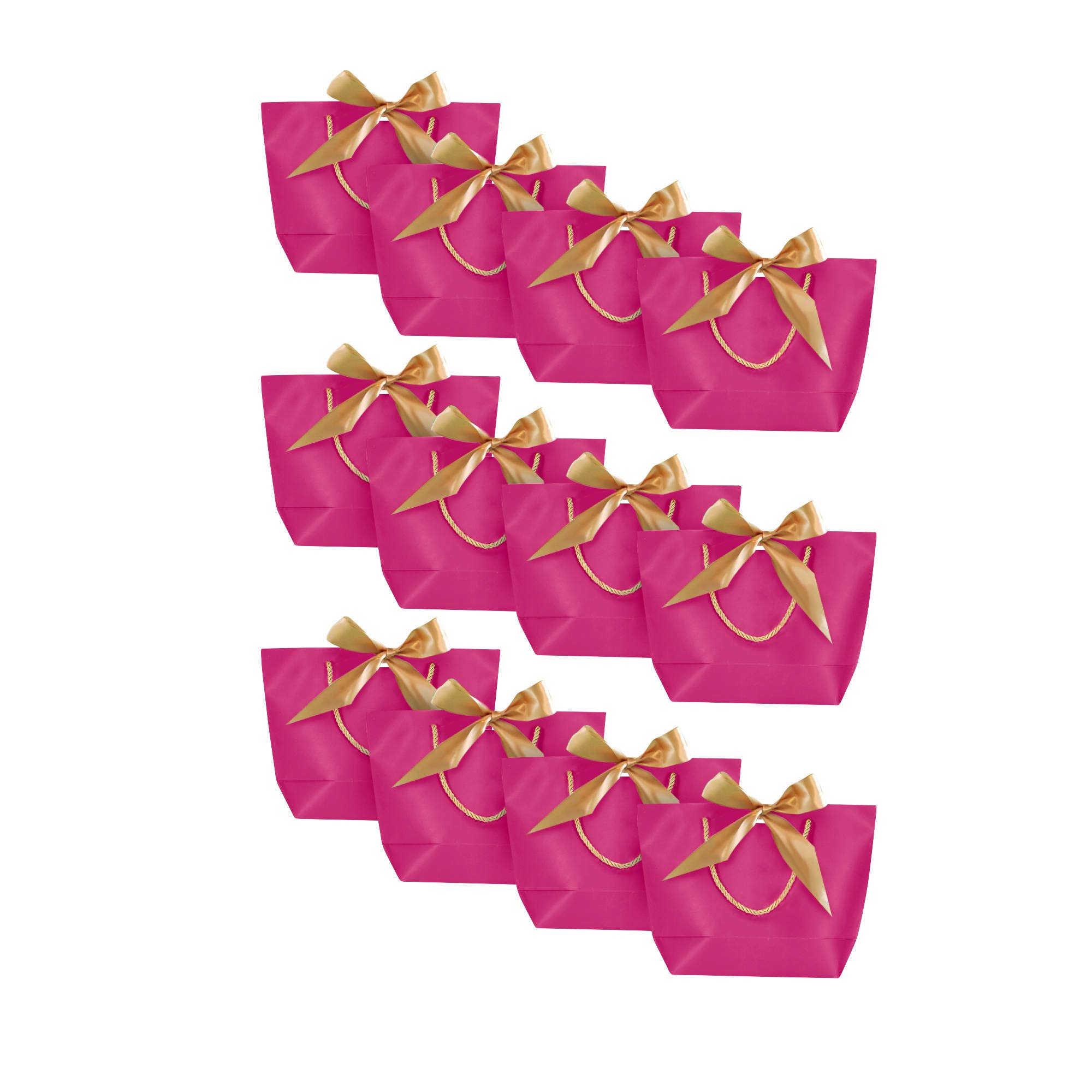 Divine Gifts luxury gift bag (Pink, Small, Multi-pack) for: weddings,birthdays,hen/stag/dinner parties,housewarmings,baby showers,Christmas presents,Valentines,Bridesmaid/Groomsman gifts, party bags