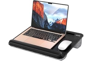Besign LT08 Laptop Stand, Portable Lap Desk with Pillow Cushion, Fits up to 14 inch Laptop, with Anti-Slip Strip for Desk, So