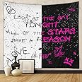 Euibziy Rapper Wall Tapestry Lil Peep Tapestries Juice Wrld Black and White Star Tapestry for Bedroom Dorm Hip Hop Home Decorations Wall Hanging 51.2 x 59.1 inch