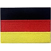 EmbTao Germany Flag Embroidered Emblem German Applique Iron On/Sew On Patch