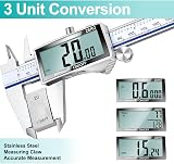 Kynup 150mm Digital Caliper Stainless Steel Large LCD Screen 3 Units view 3