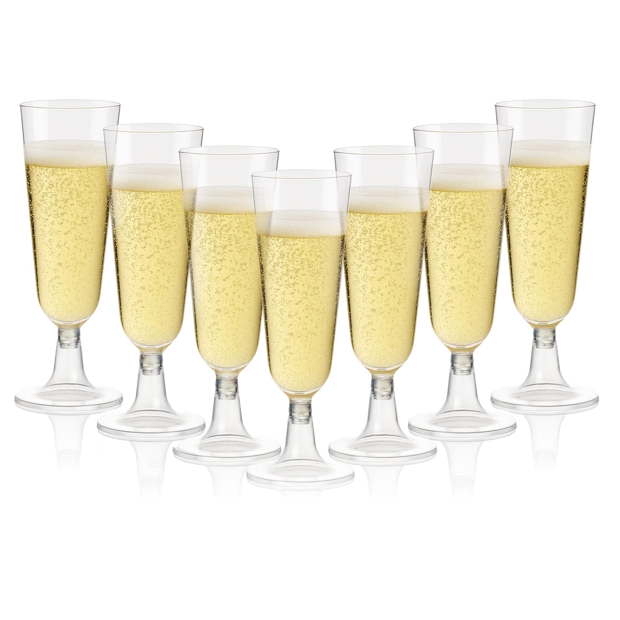 XxinXrong 20 Pcs Champagne Flutes, Reusable Plastic Champagne Flutes Cups, Transparent Cups for Parties, Weddings, Birthdays Reusable - 150ml