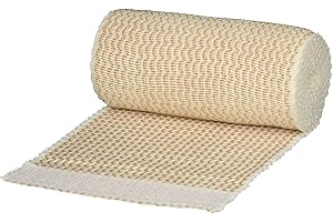 AMBRA LE ROY Supra-Grip Elastic Bandage, 4" x 5.5 Yds, Pack of 10, Hook and Loop Closure, Non-Sterile, Washable and Resuable, Non-Slip Compression and Support
