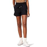 Amazon Essentials Women's Stretch Cotton Mid-Rise Pull-On Relaxed-Fit Shorts