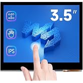 waveshare 3.5inch Capacitive Touch Screen LCD, Compatible with Raspberry Pi 5/4B/3B/Zero/Zero W/Zero 2W/Pico/Pico W/Pico WH, 640&times;480, DPI, IPS, Toughened Glass Cover, Low Power Solution